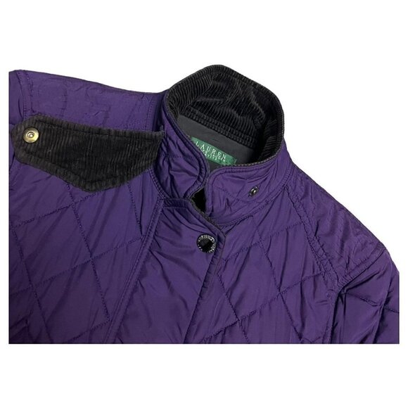 LAUREN Ralph Lauren Petite Luxury Designer Padded Bomber Jacket Large Petite - Picture 3 of 6